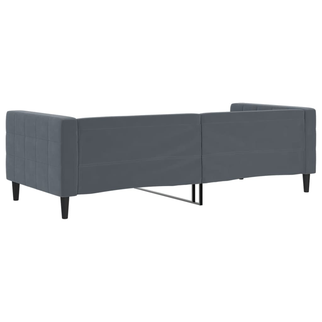 daybed 90x200 cm velour mørkegrå