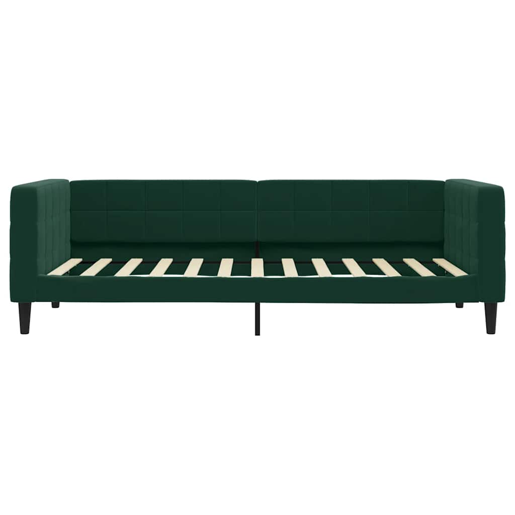 daybed 90x200 cm velour mørkegrøn