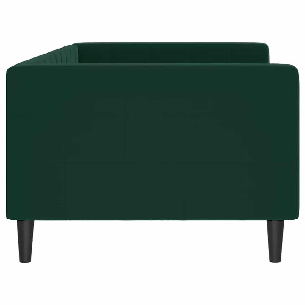 daybed 90x200 cm velour mørkegrøn