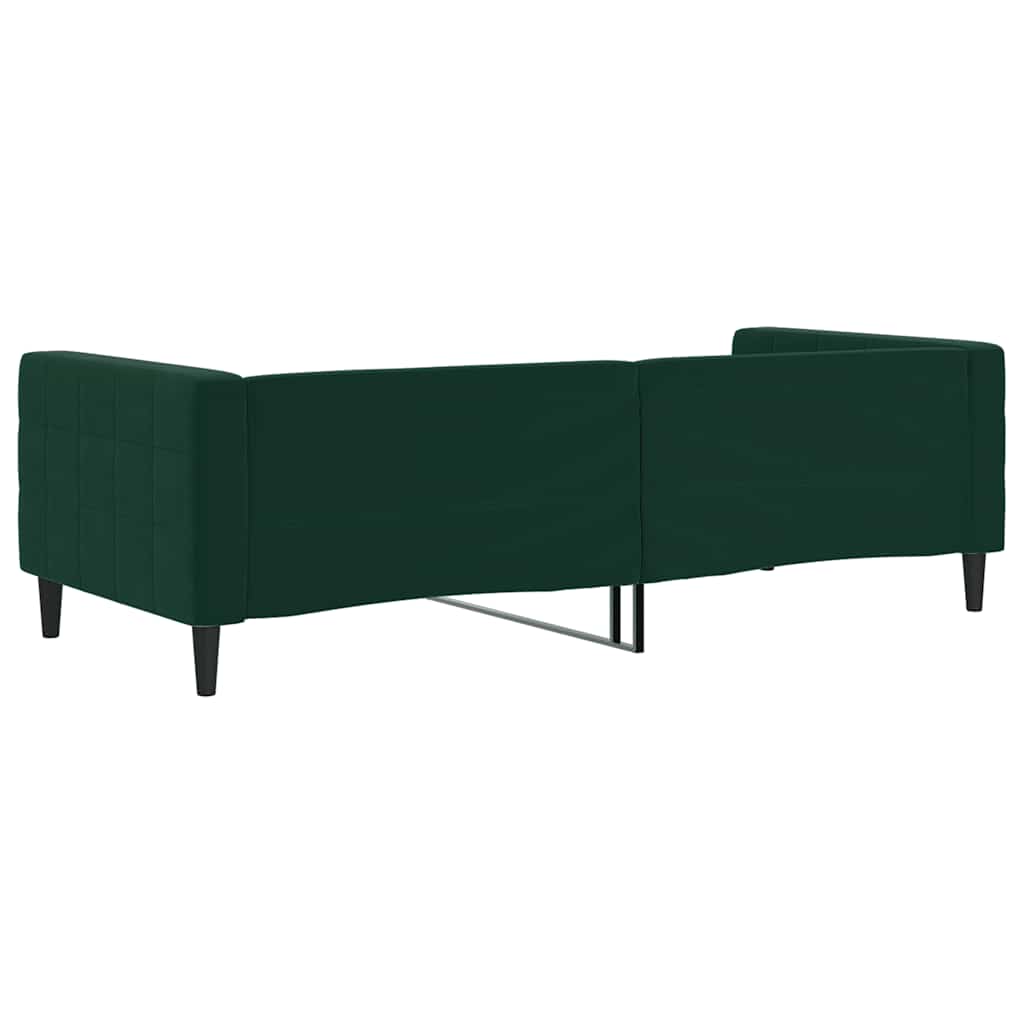 daybed 90x200 cm velour mørkegrøn