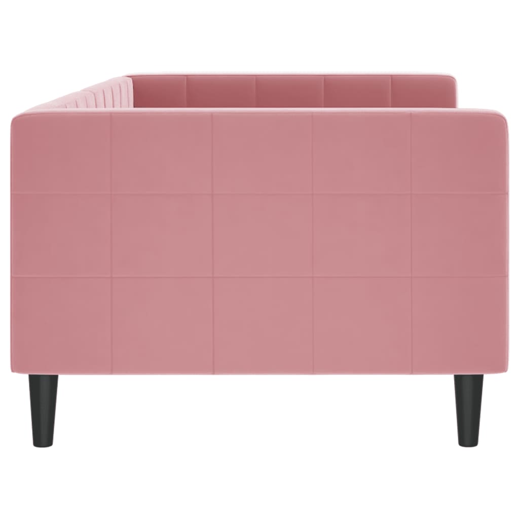 daybed 90x200 cm velour pink