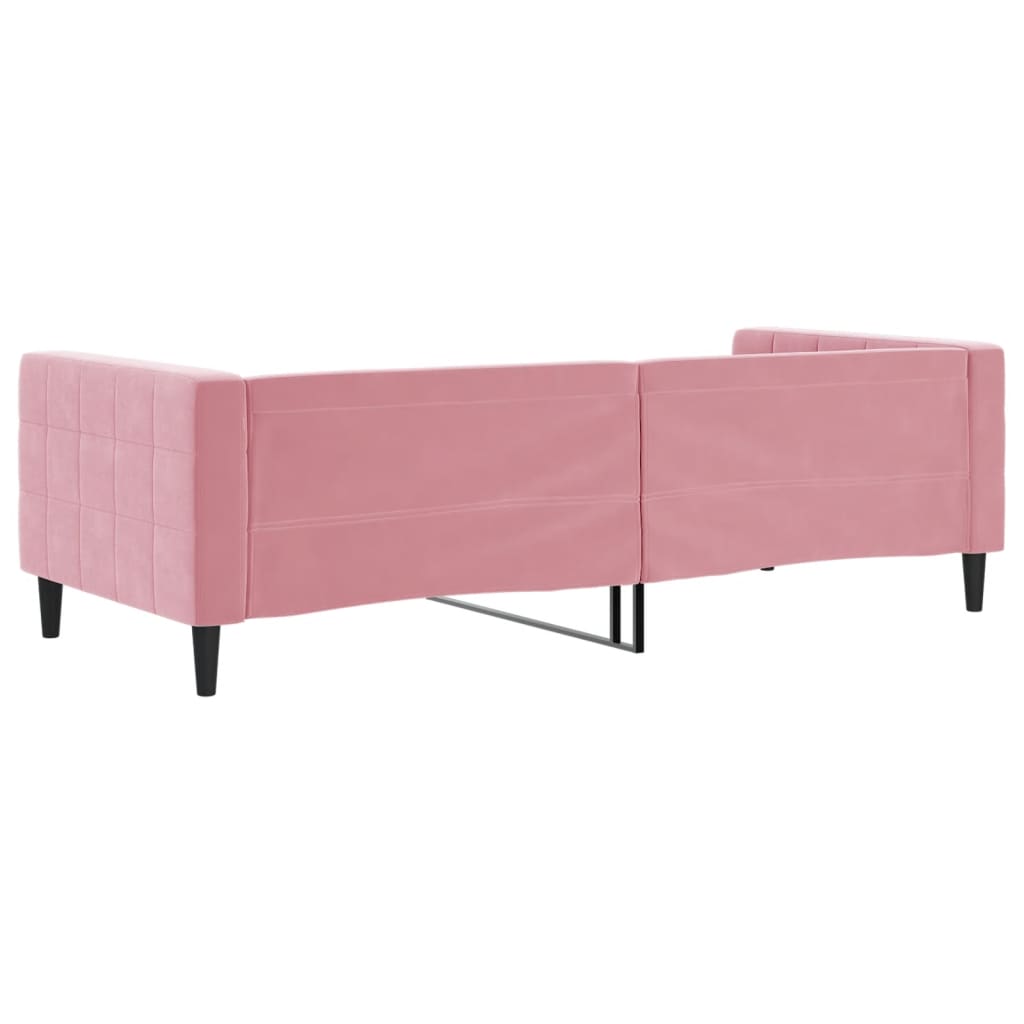 daybed 90x200 cm velour pink