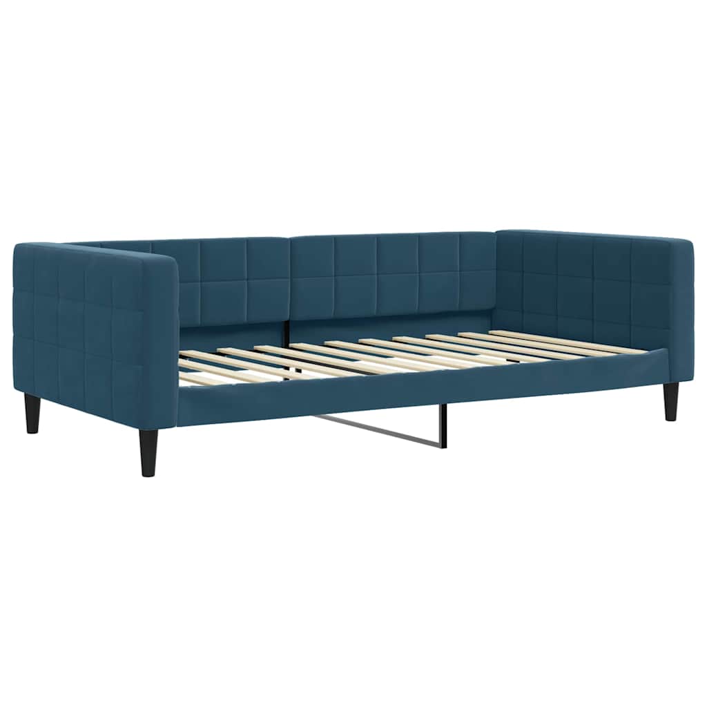 daybed 100x200 cm velour blå