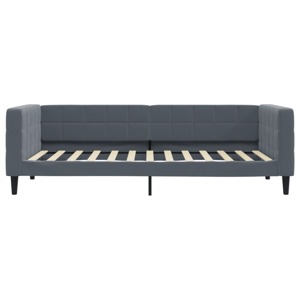 daybed 100x200 cm velour mørkegrå