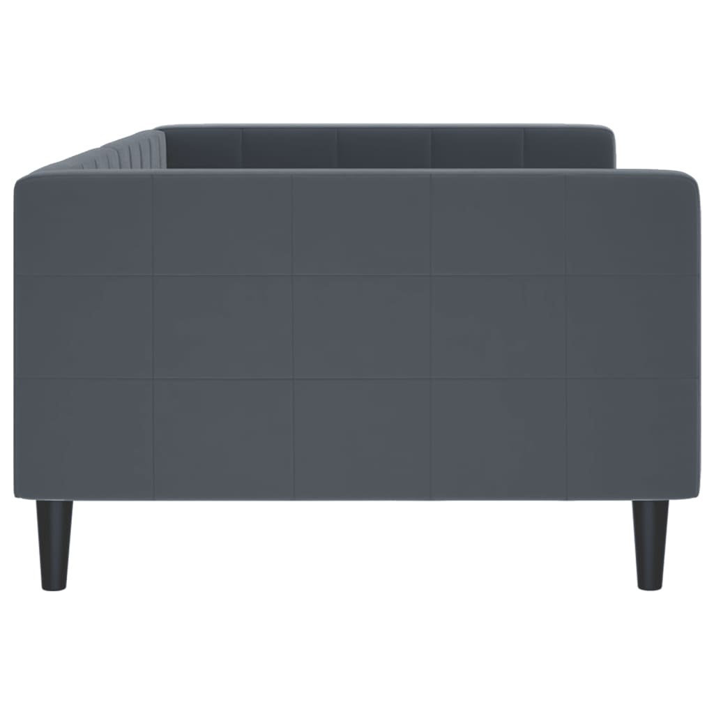 daybed 100x200 cm velour mørkegrå
