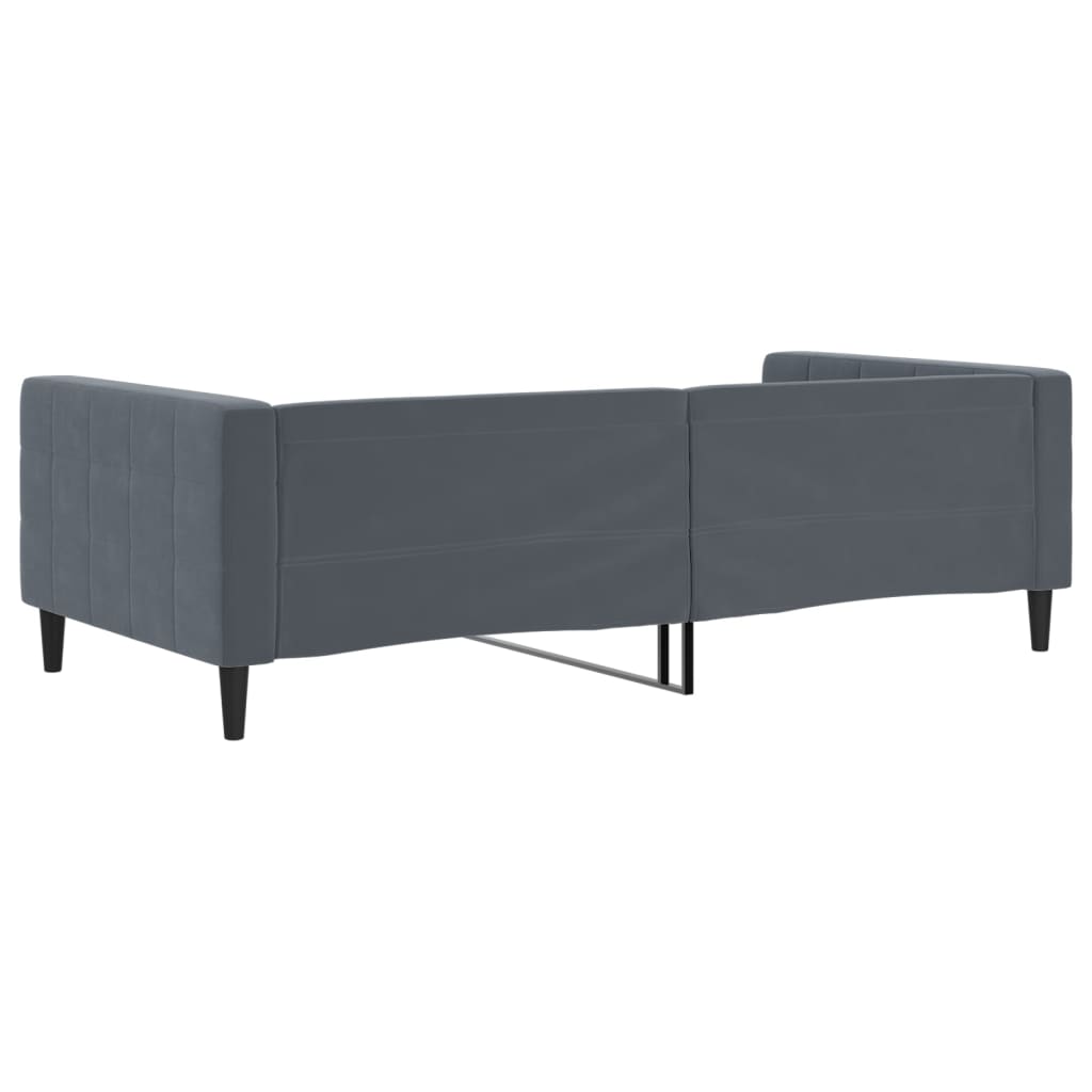 daybed 100x200 cm velour mørkegrå