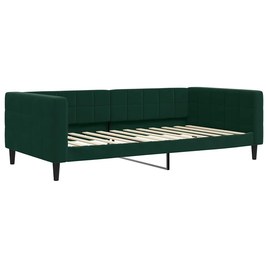 daybed 100x200 cm velour mørkegrøn