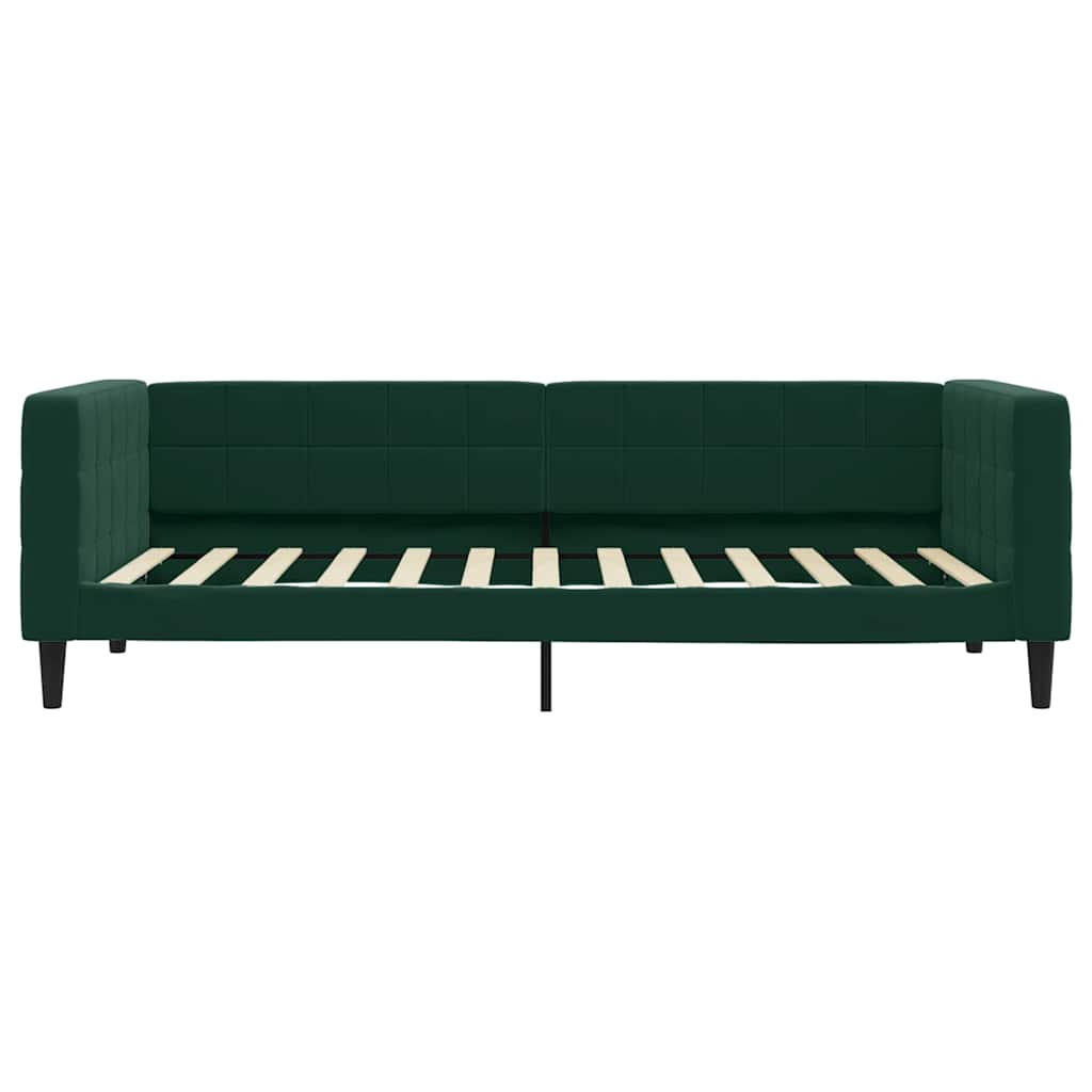 daybed 100x200 cm velour mørkegrøn