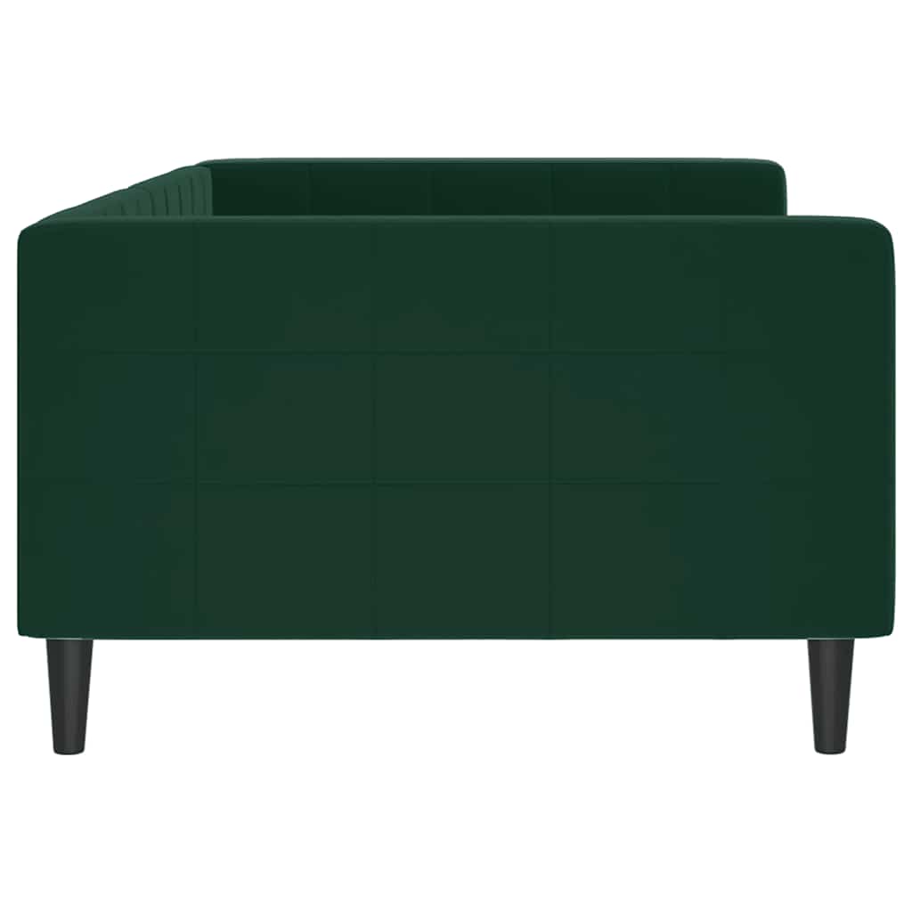 daybed 100x200 cm velour mørkegrøn