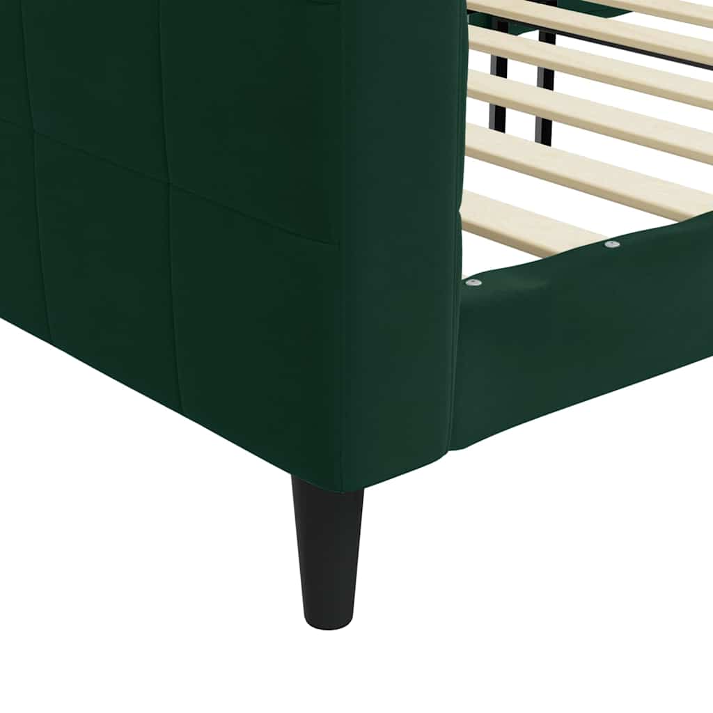daybed 100x200 cm velour mørkegrøn