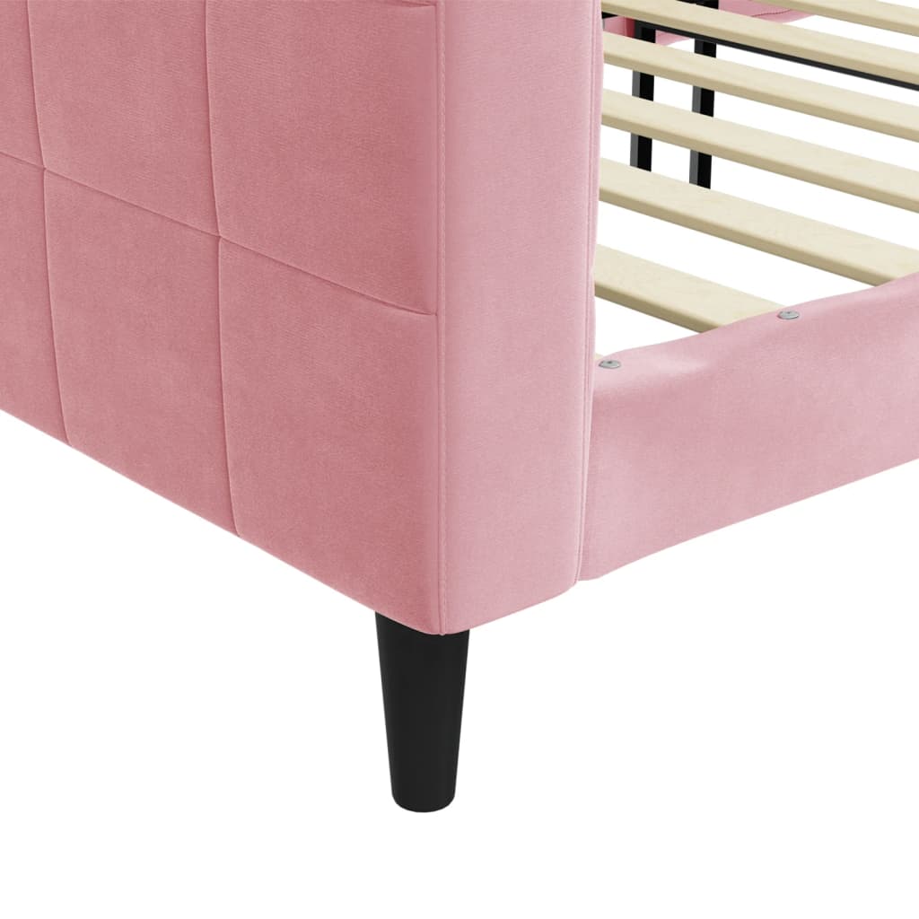 daybed 100x200 cm velour pink