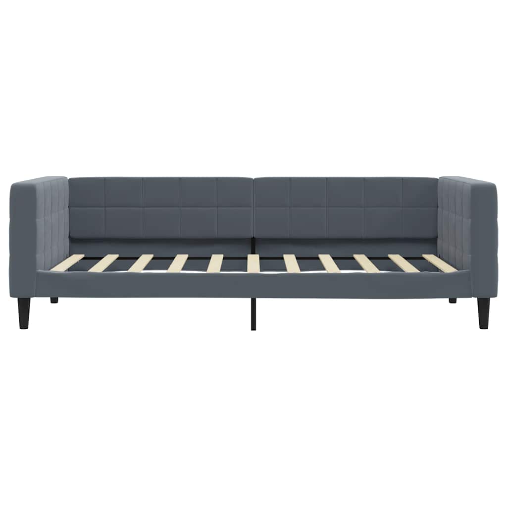 daybed 90x190 cm velour mørkegrå
