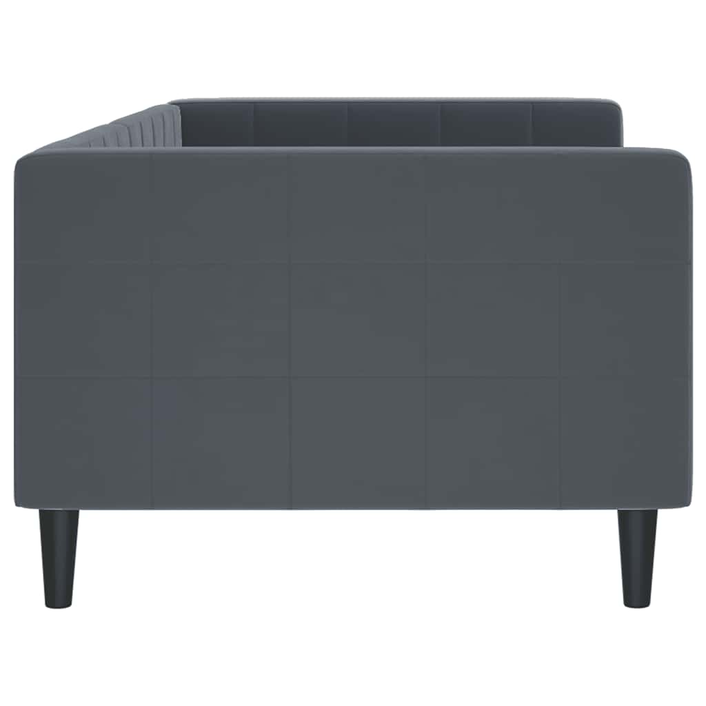 daybed 90x190 cm velour mørkegrå