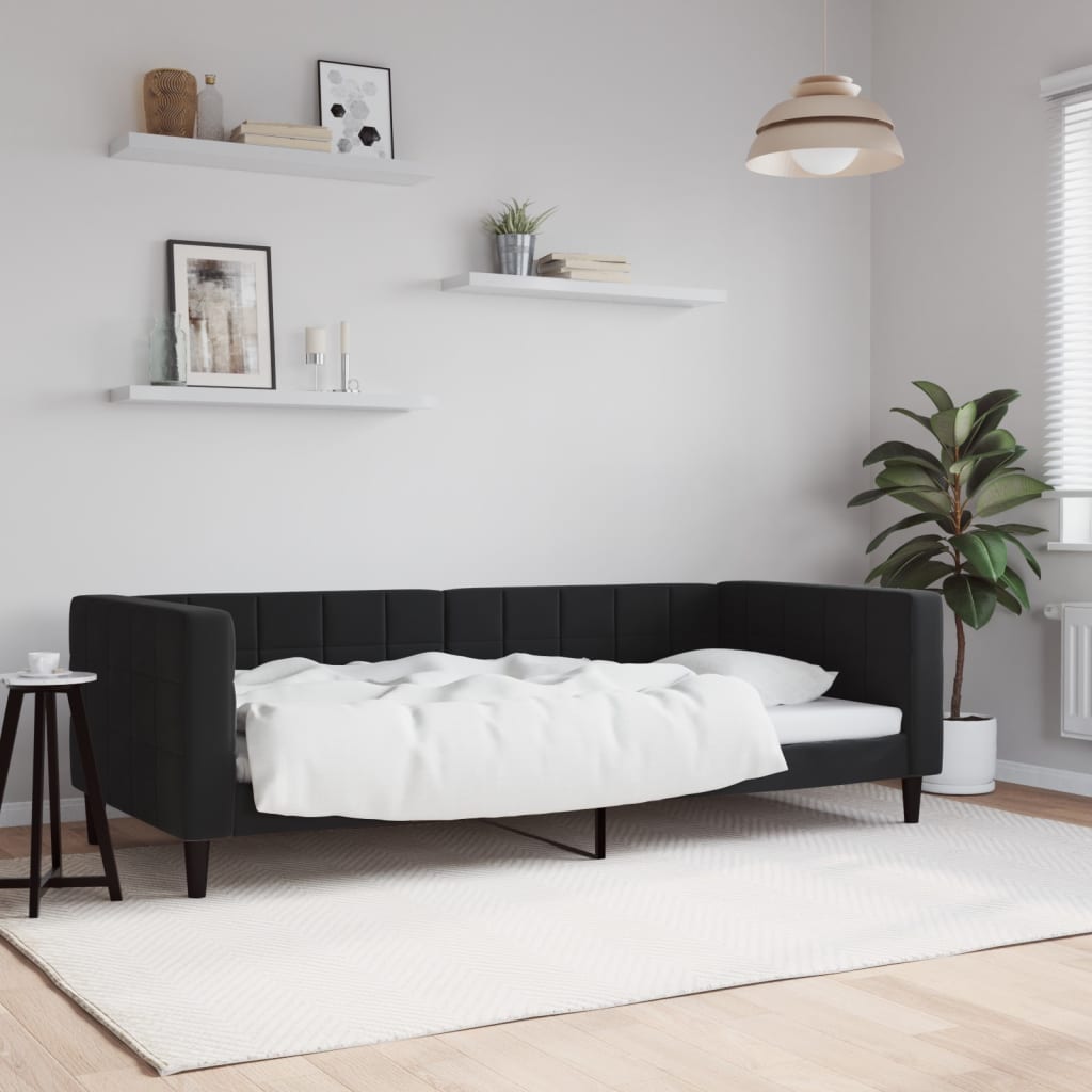 daybed 90x190 cm velour sort