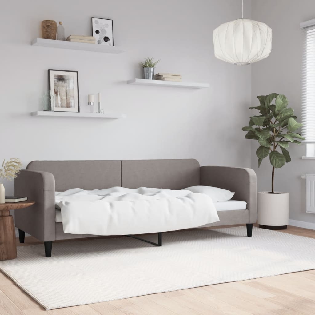 daybed 80x200 cm stof gråbrun