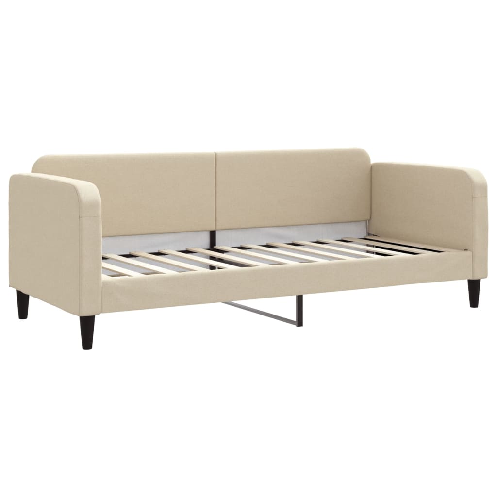 daybed 80x200 cm stof cremefarvet