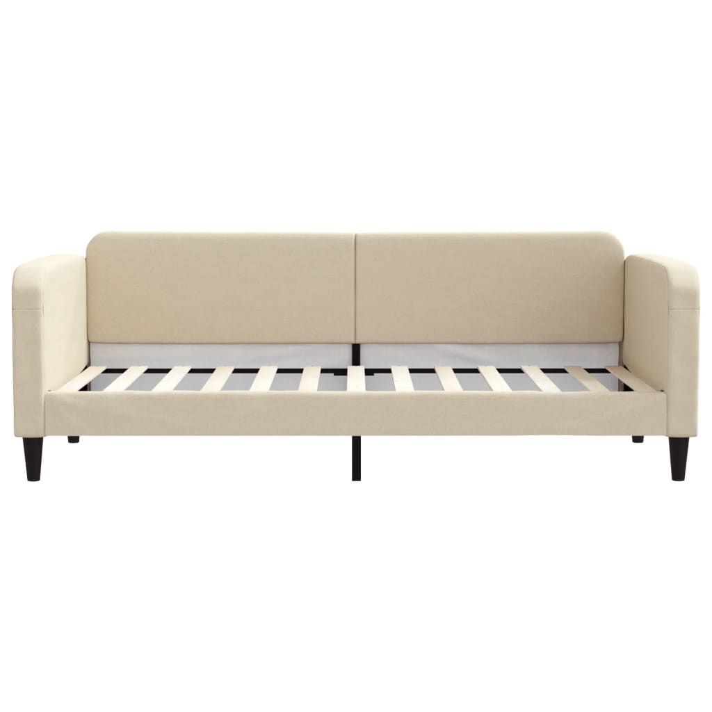 daybed 80x200 cm stof cremefarvet