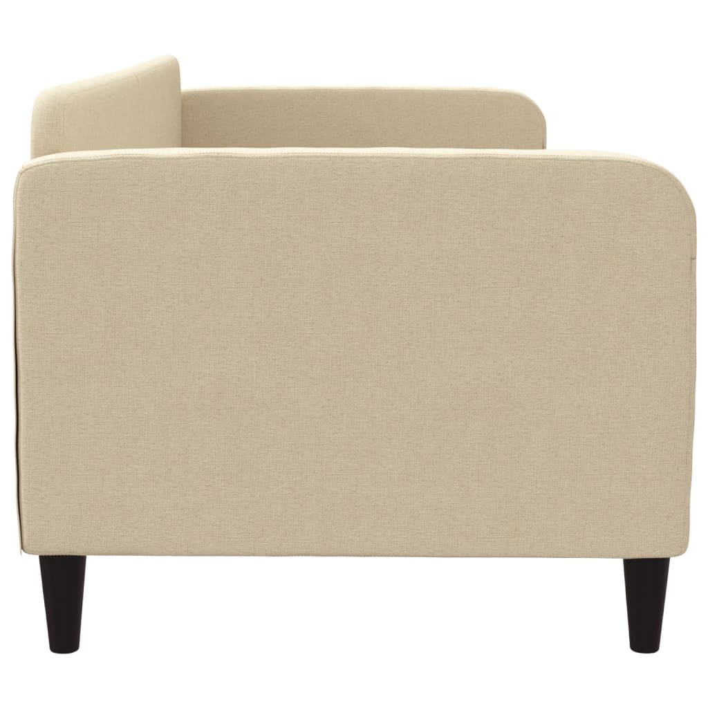 daybed 80x200 cm stof cremefarvet