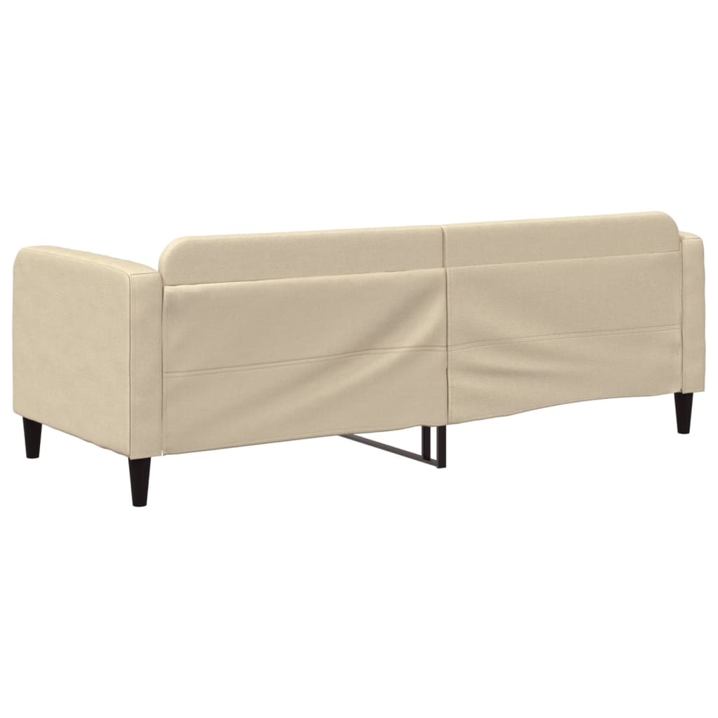 daybed 80x200 cm stof cremefarvet