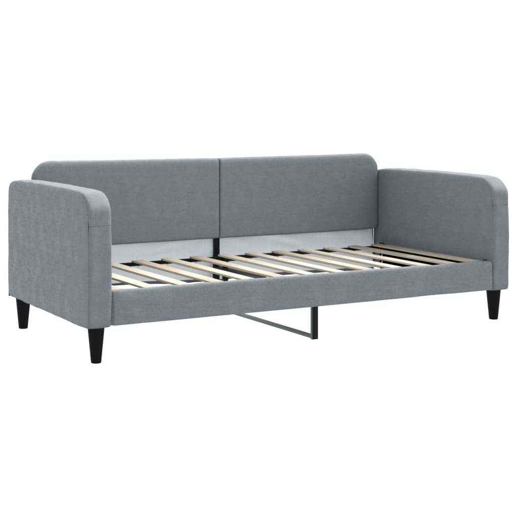daybed 90x200 cm stof lysegrå