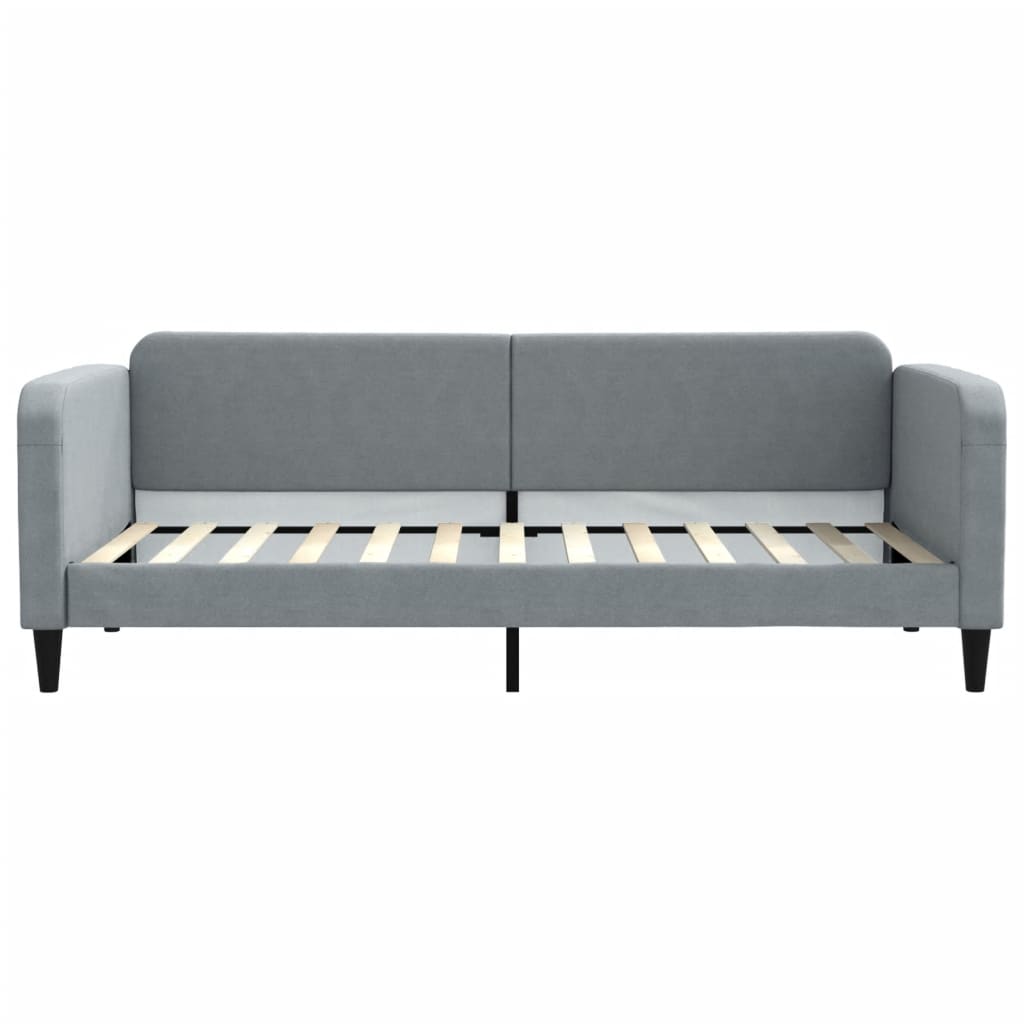 daybed 90x200 cm stof lysegrå