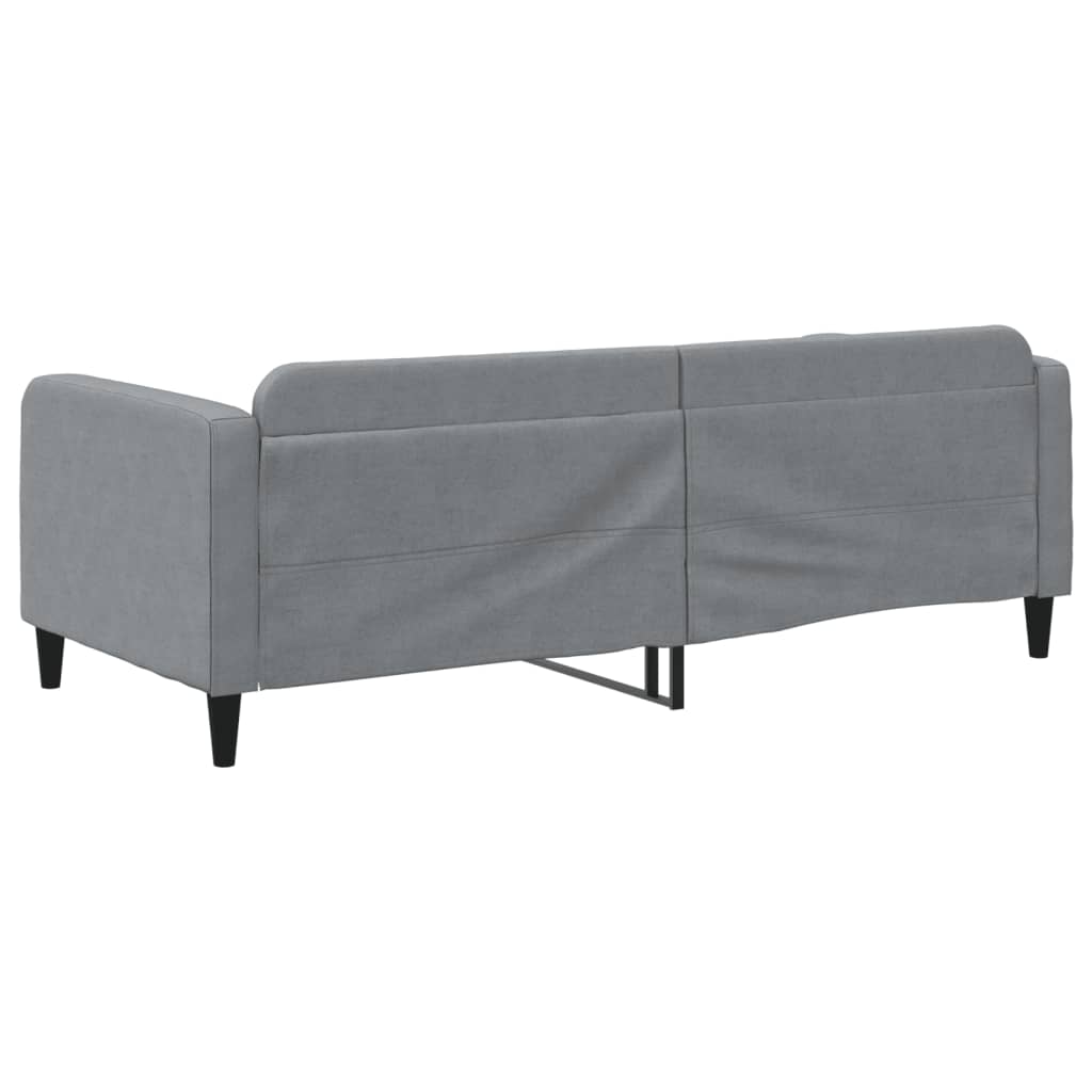 daybed 90x200 cm stof lysegrå