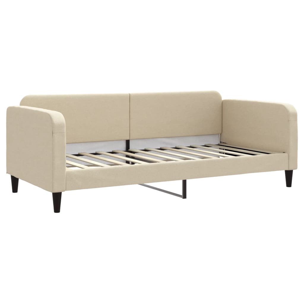 daybed 90x200 cm stof cremefarvet