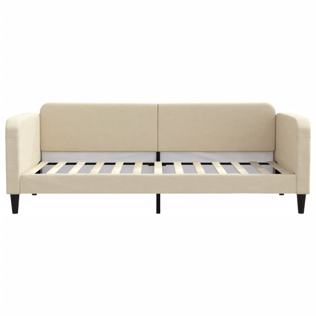 daybed 90x200 cm stof cremefarvet