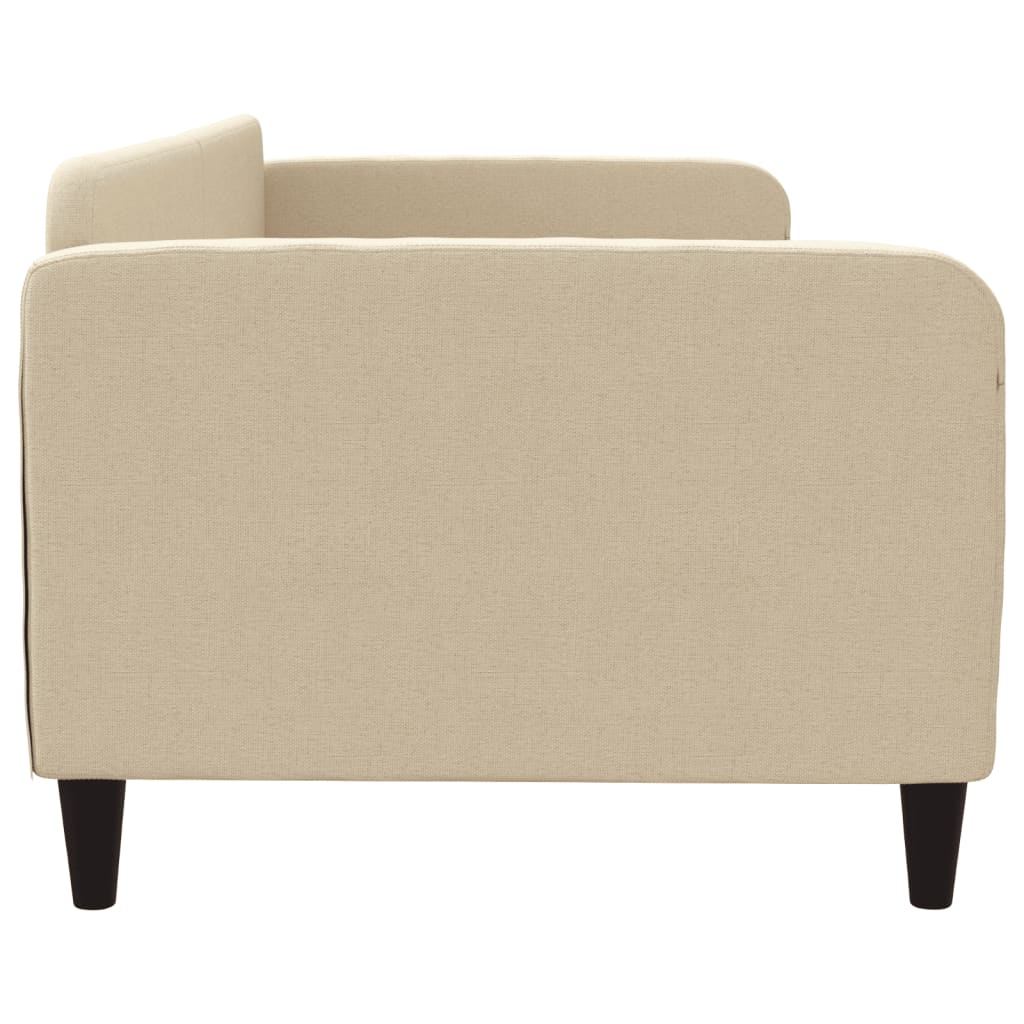 daybed 90x200 cm stof cremefarvet