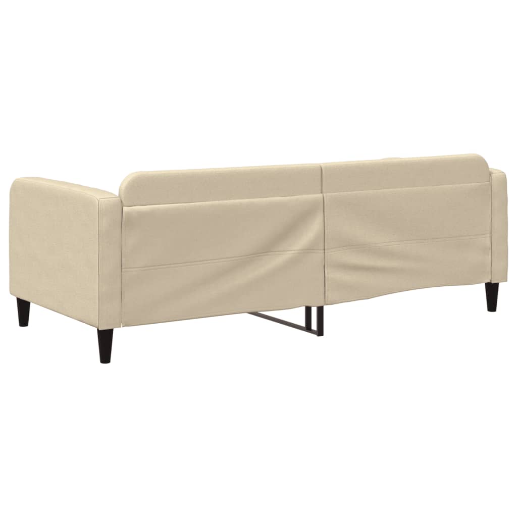 daybed 90x200 cm stof cremefarvet