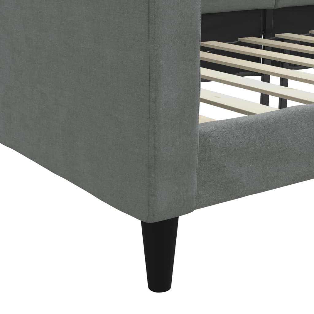 daybed 100x200 cm stof mørkegrå