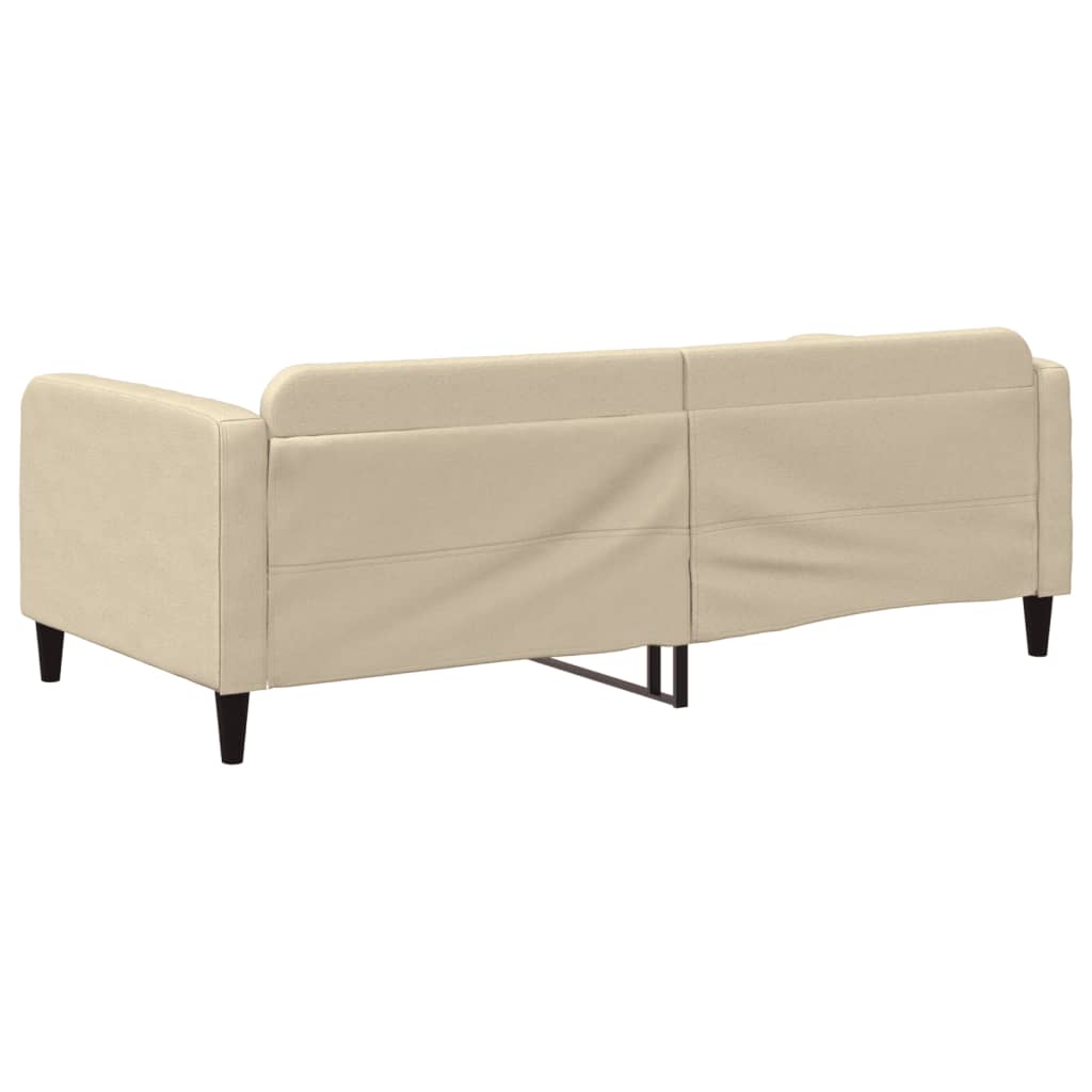 daybed 100x200 cm stof cremefarvet