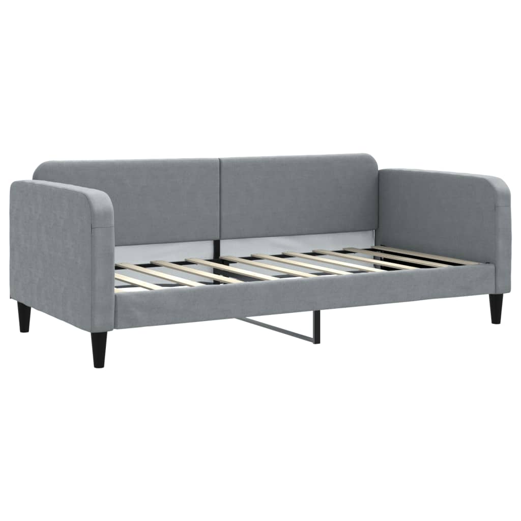 daybed 90x190 cm stof lysegrå