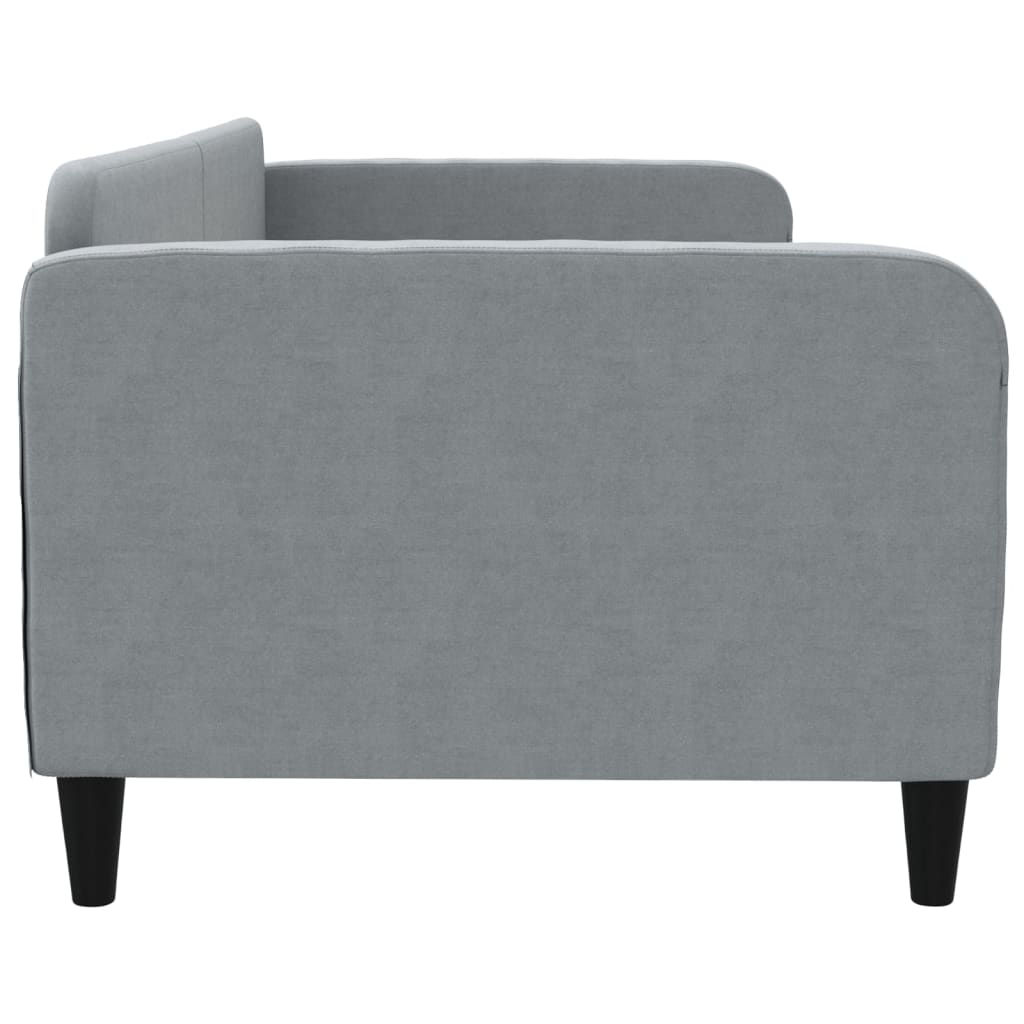 daybed 90x190 cm stof lysegrå