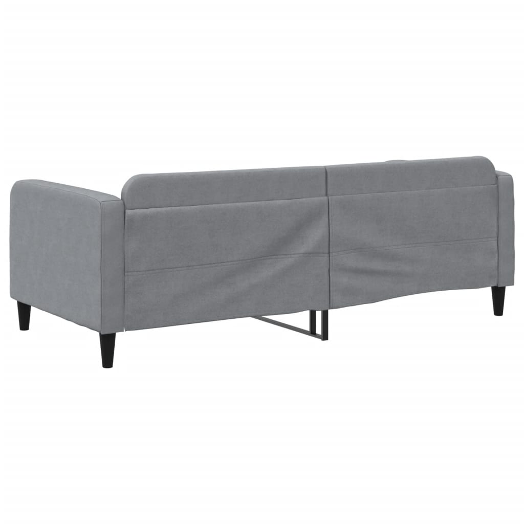 daybed 90x190 cm stof lysegrå