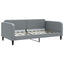 daybed 100x190 cm stof lysegrå