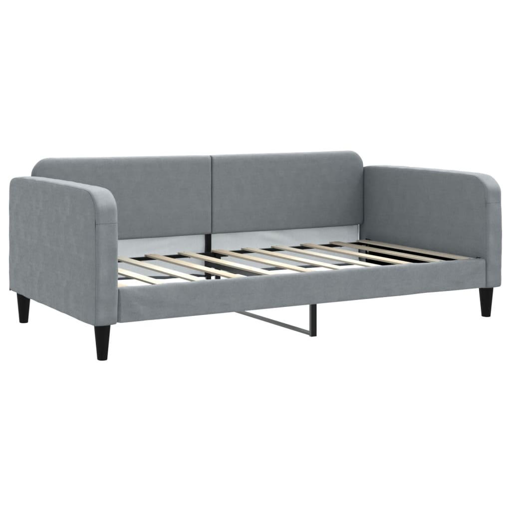daybed 100x190 cm stof lysegrå