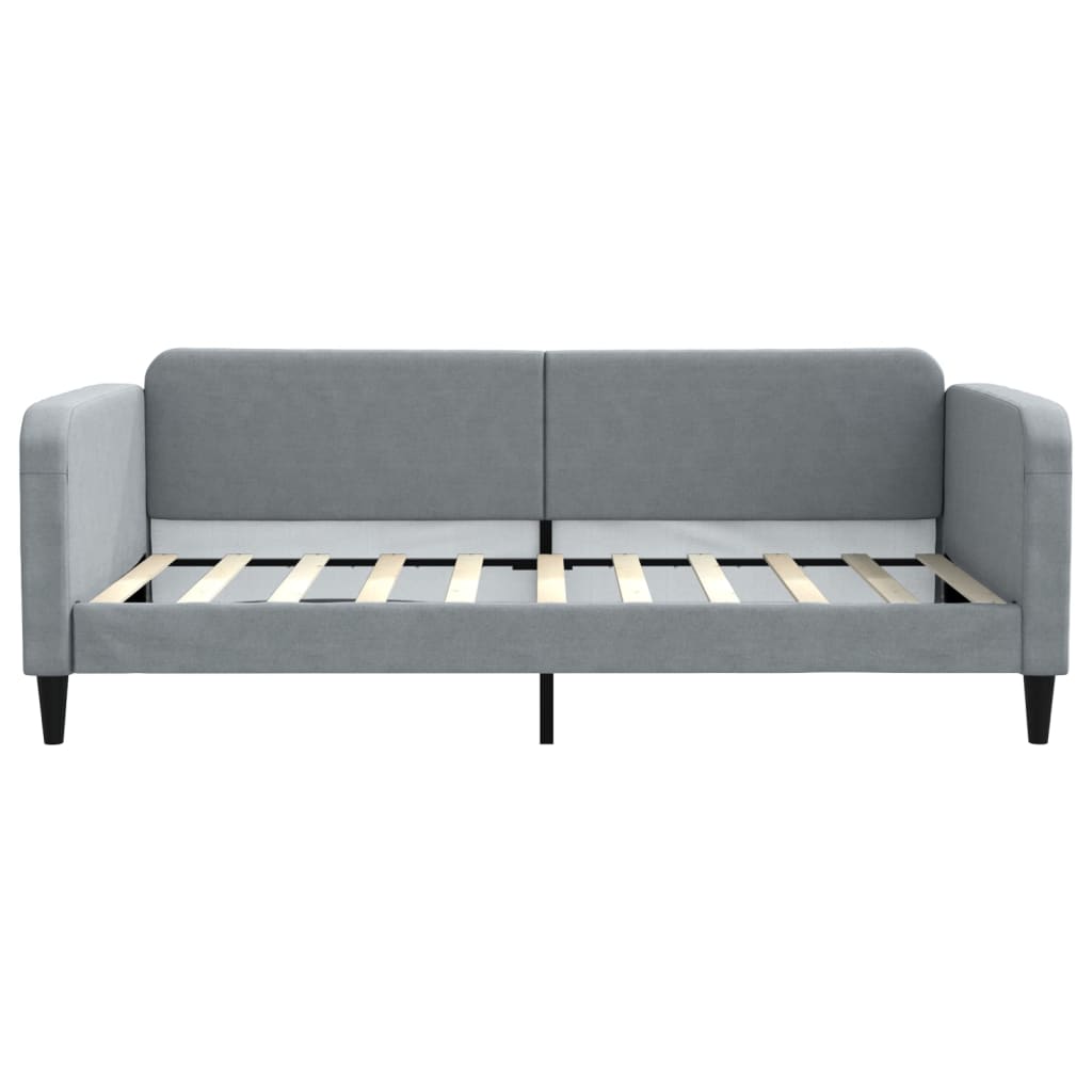 daybed 100x190 cm stof lysegrå