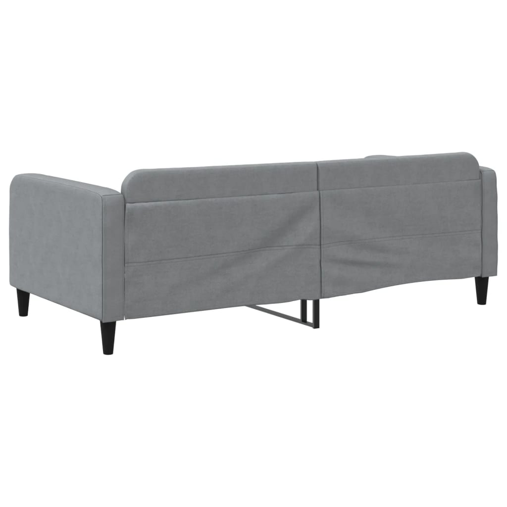 daybed 100x190 cm stof lysegrå