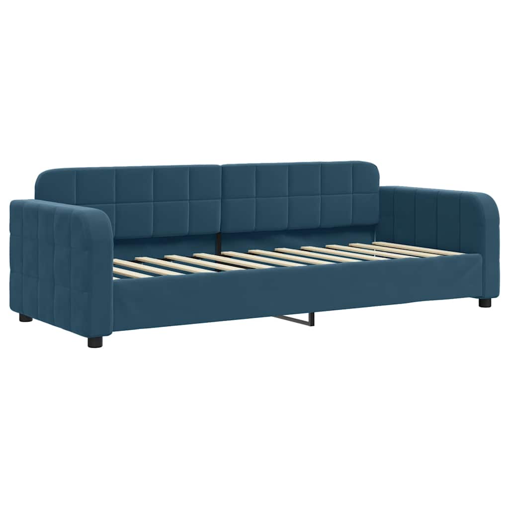 daybed 80x200 cm velour blå