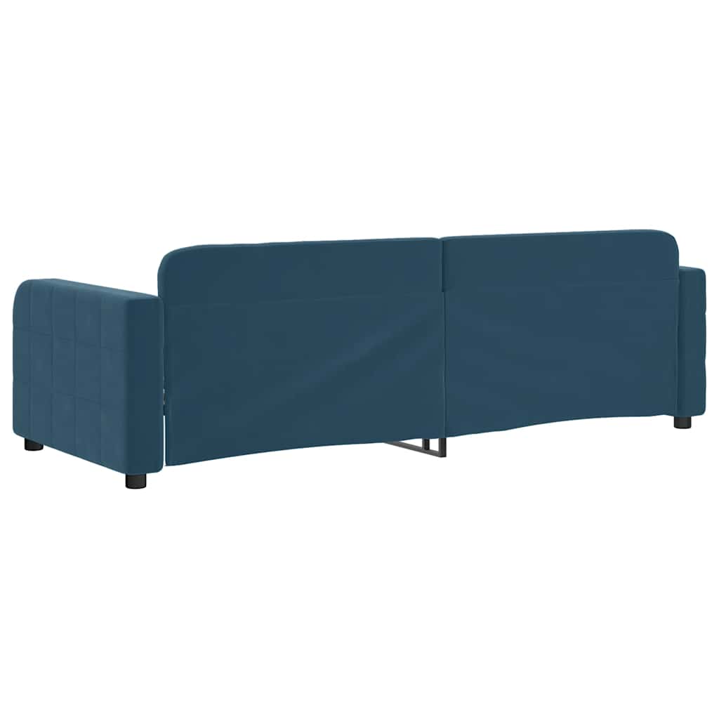 daybed 80x200 cm velour blå