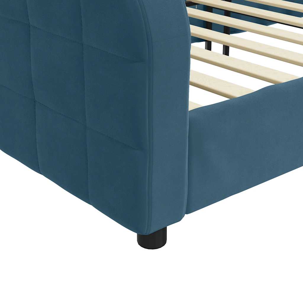 daybed 80x200 cm velour blå