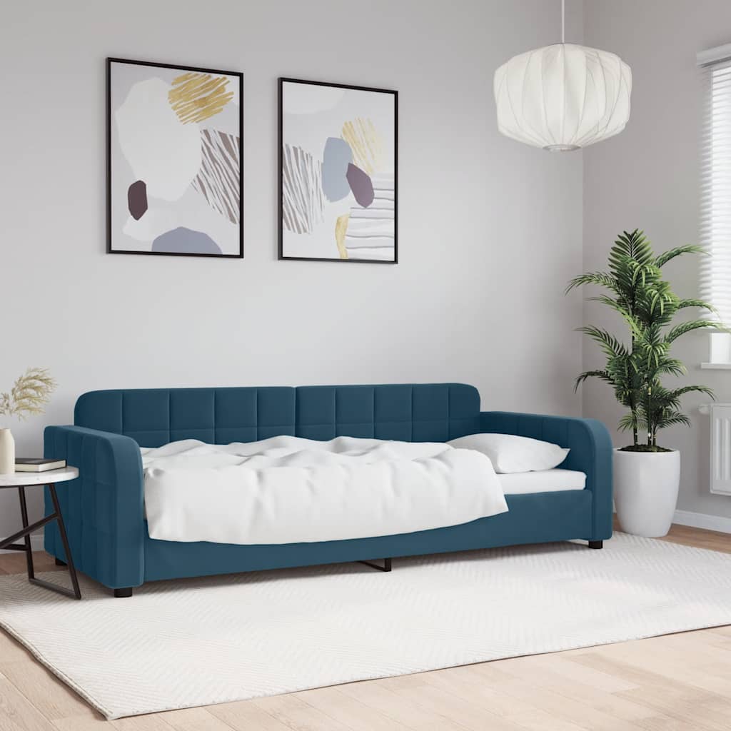 daybed 80x200 cm velour blå