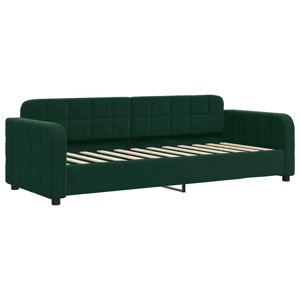 daybed 80x200 cm velour mørkegrøn
