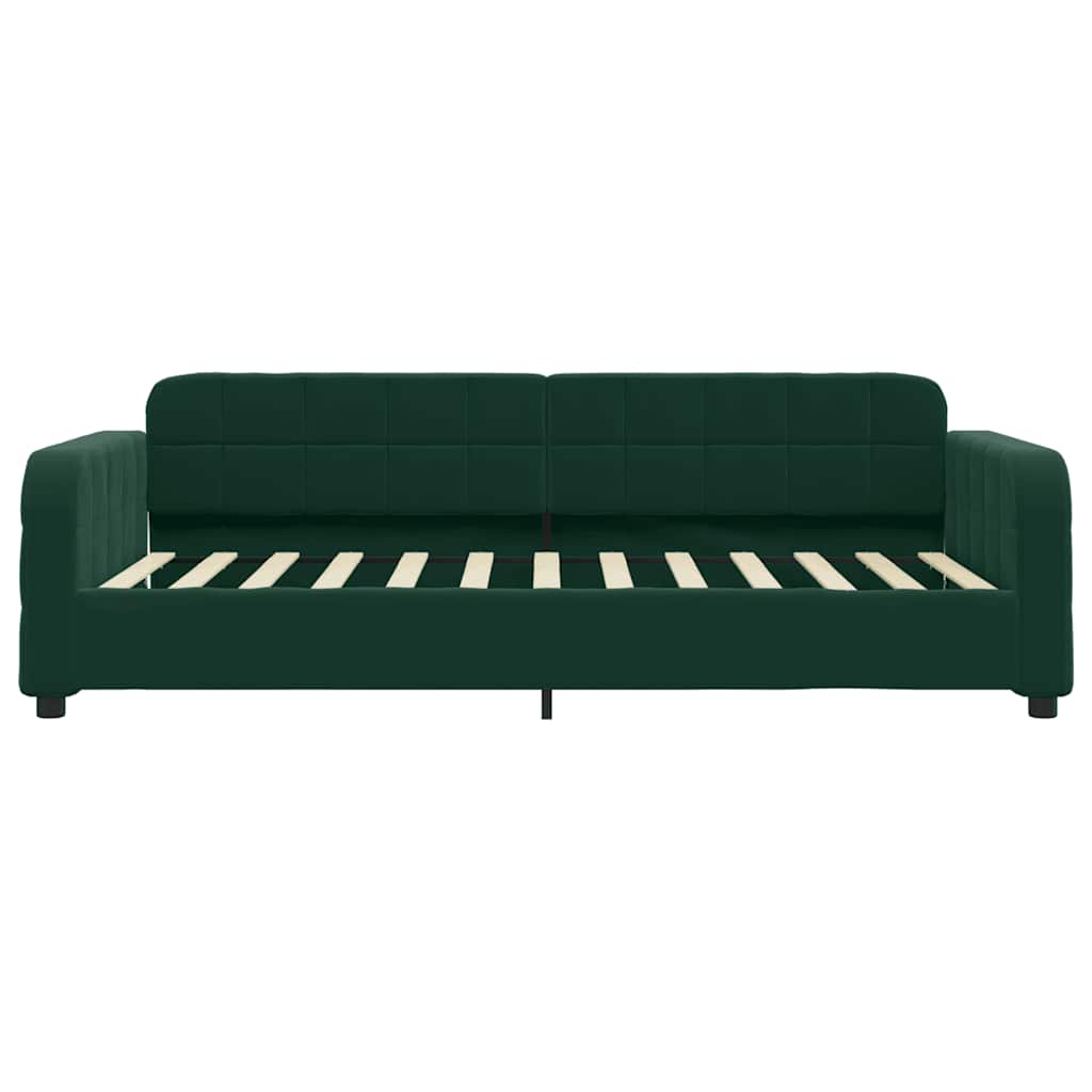 daybed 80x200 cm velour mørkegrøn