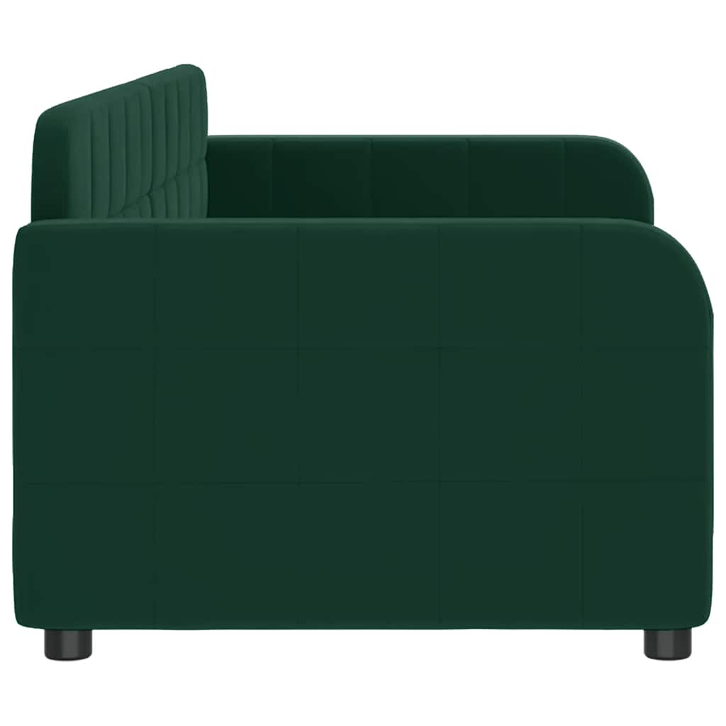 daybed 80x200 cm velour mørkegrøn
