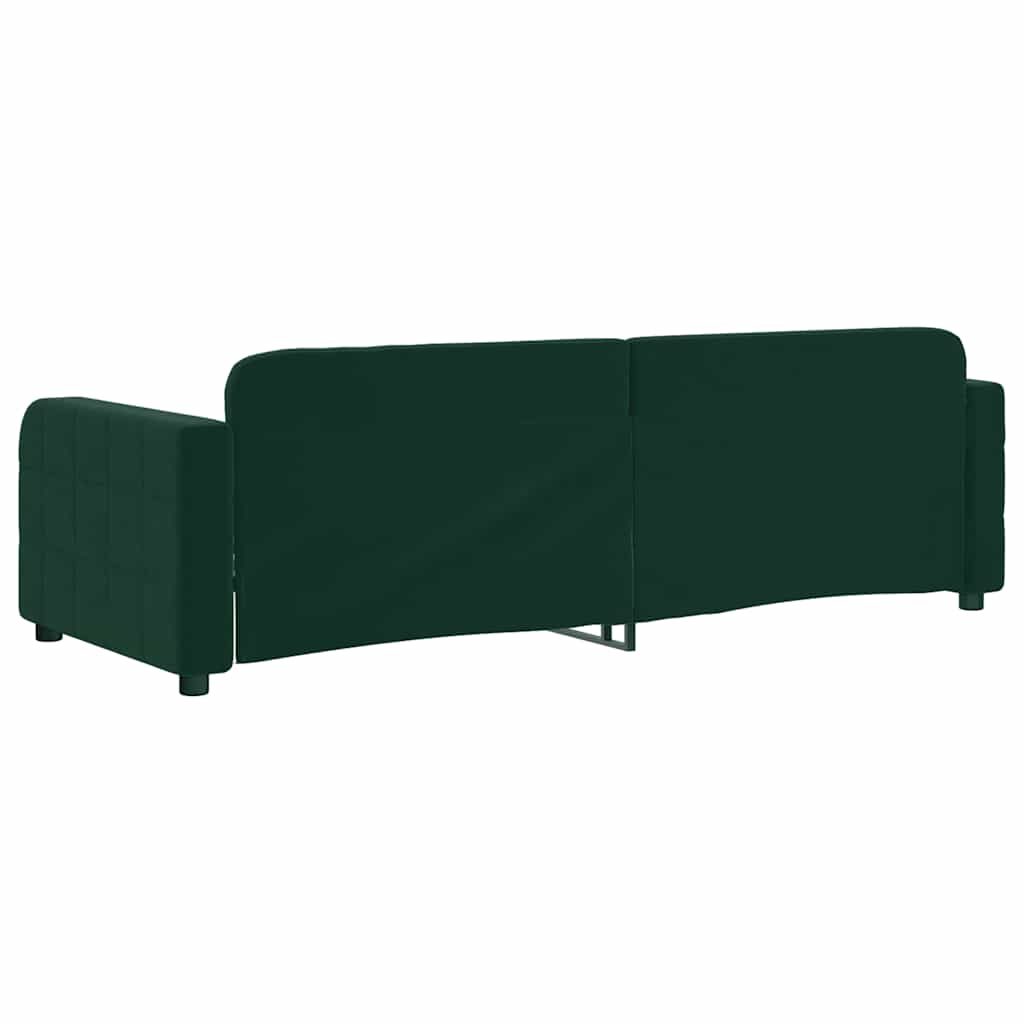 daybed 80x200 cm velour mørkegrøn
