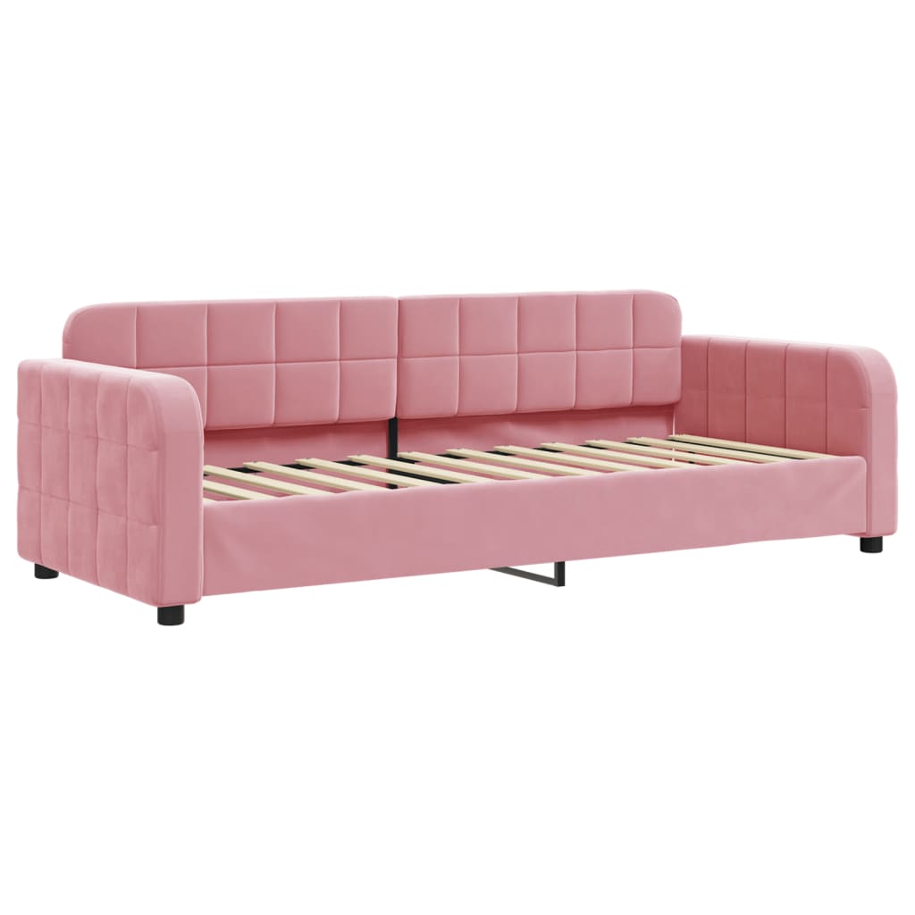 daybed 80x200 cm velour pink