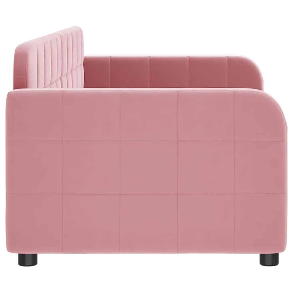 daybed 80x200 cm velour pink