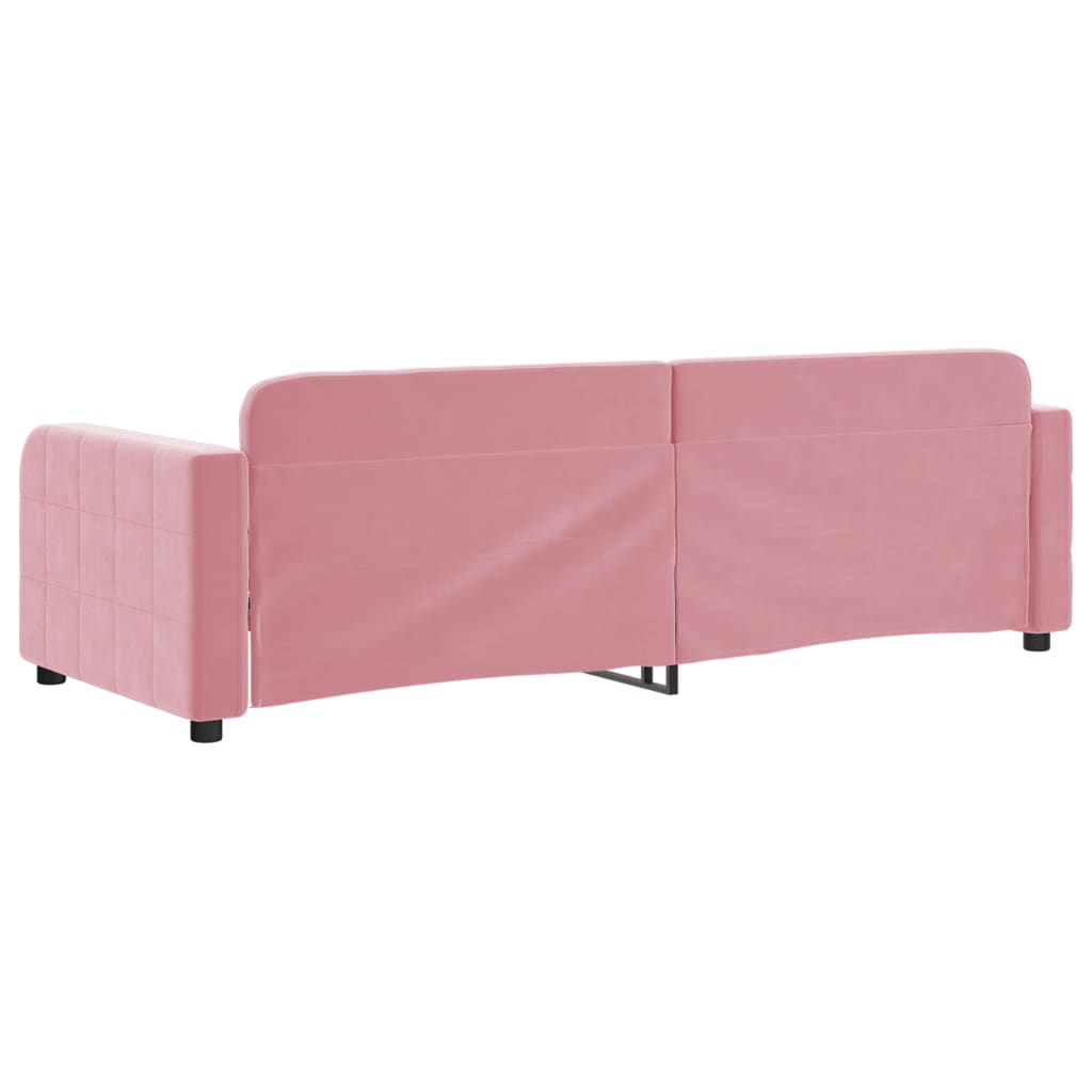 daybed 80x200 cm velour pink